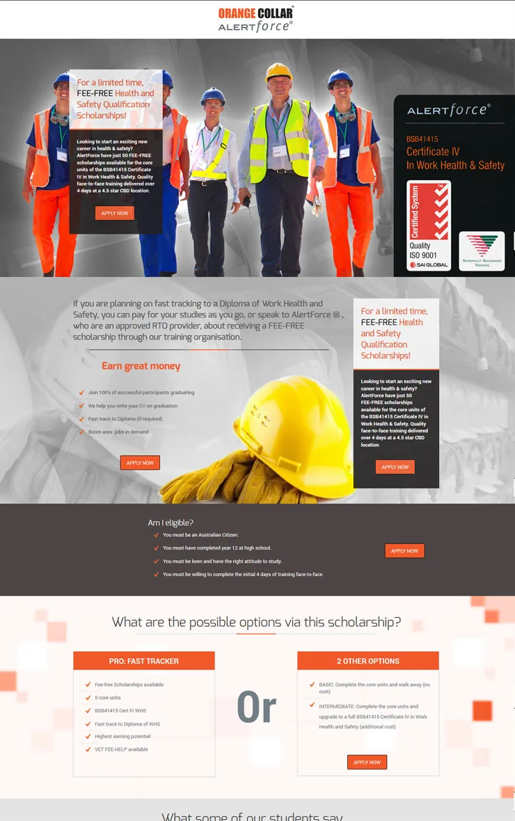 Alert Force — training and compliance company website