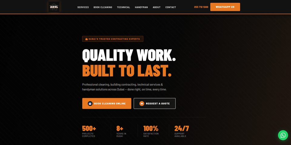 Meridian Facilities Group website design preview